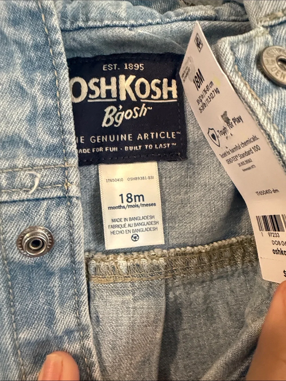 OshKosh B'gosh Light Blue Hooded Denim Jacket